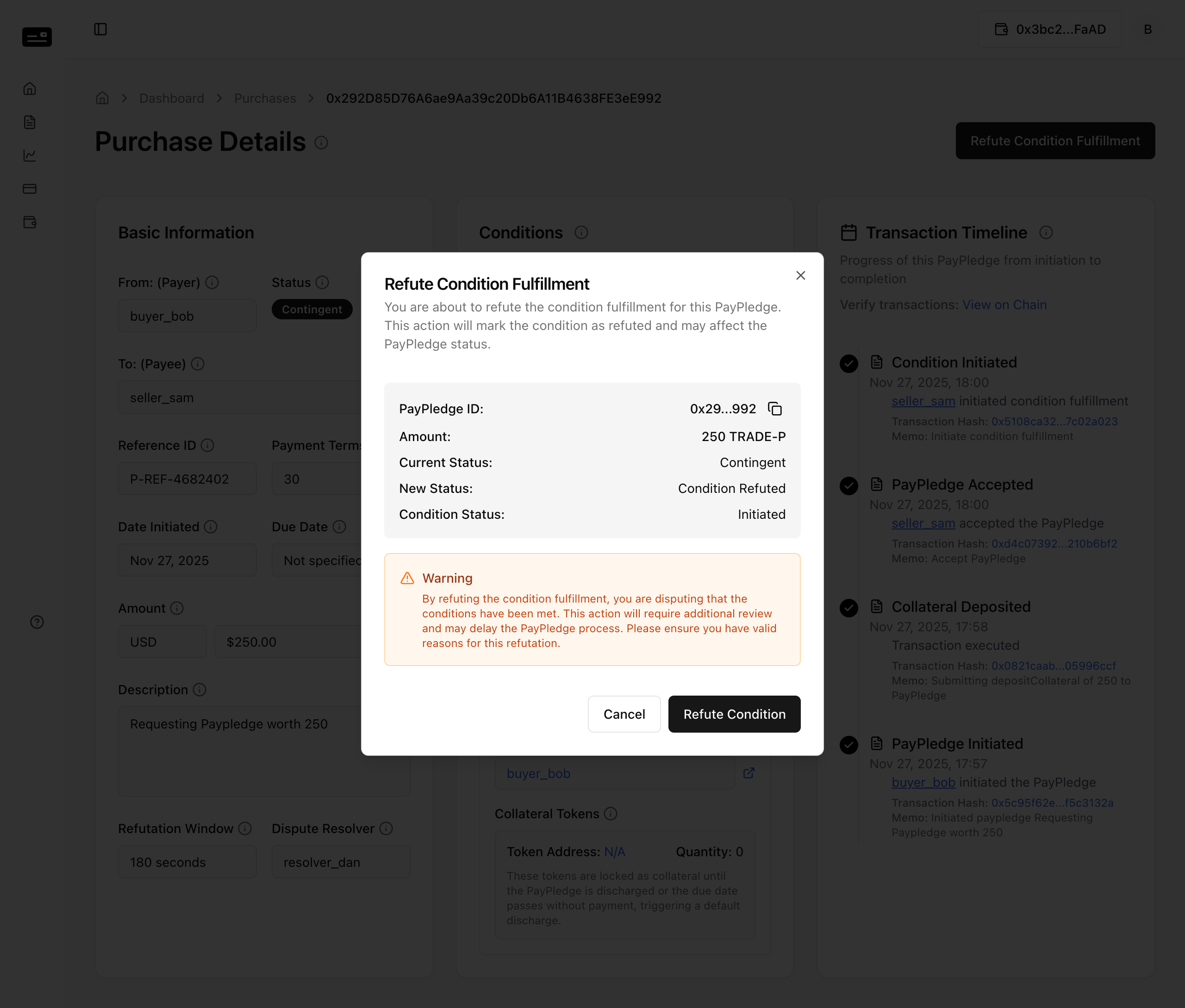 Buyer Refute Modal