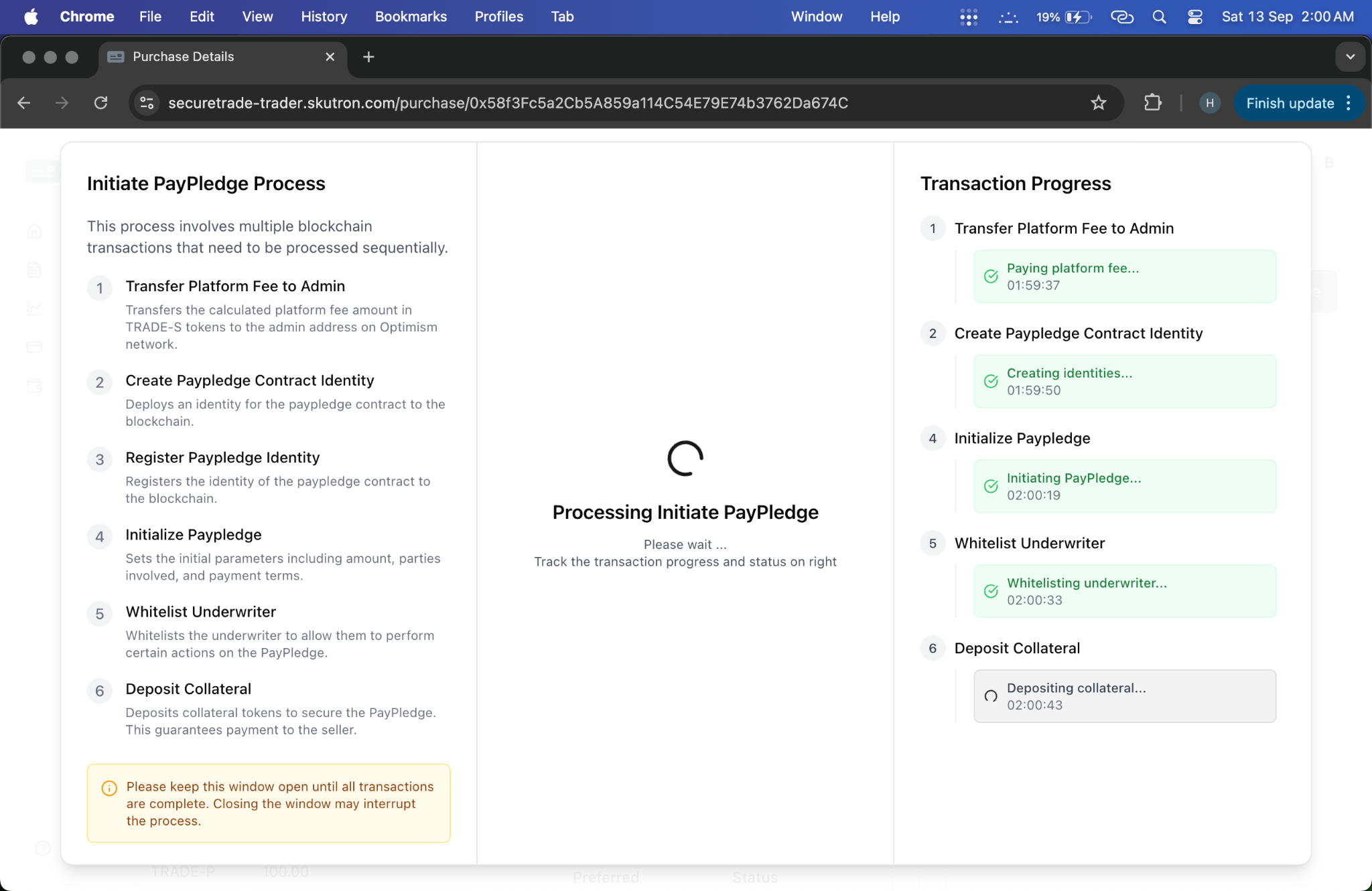 PayPledge Initiation InProgress