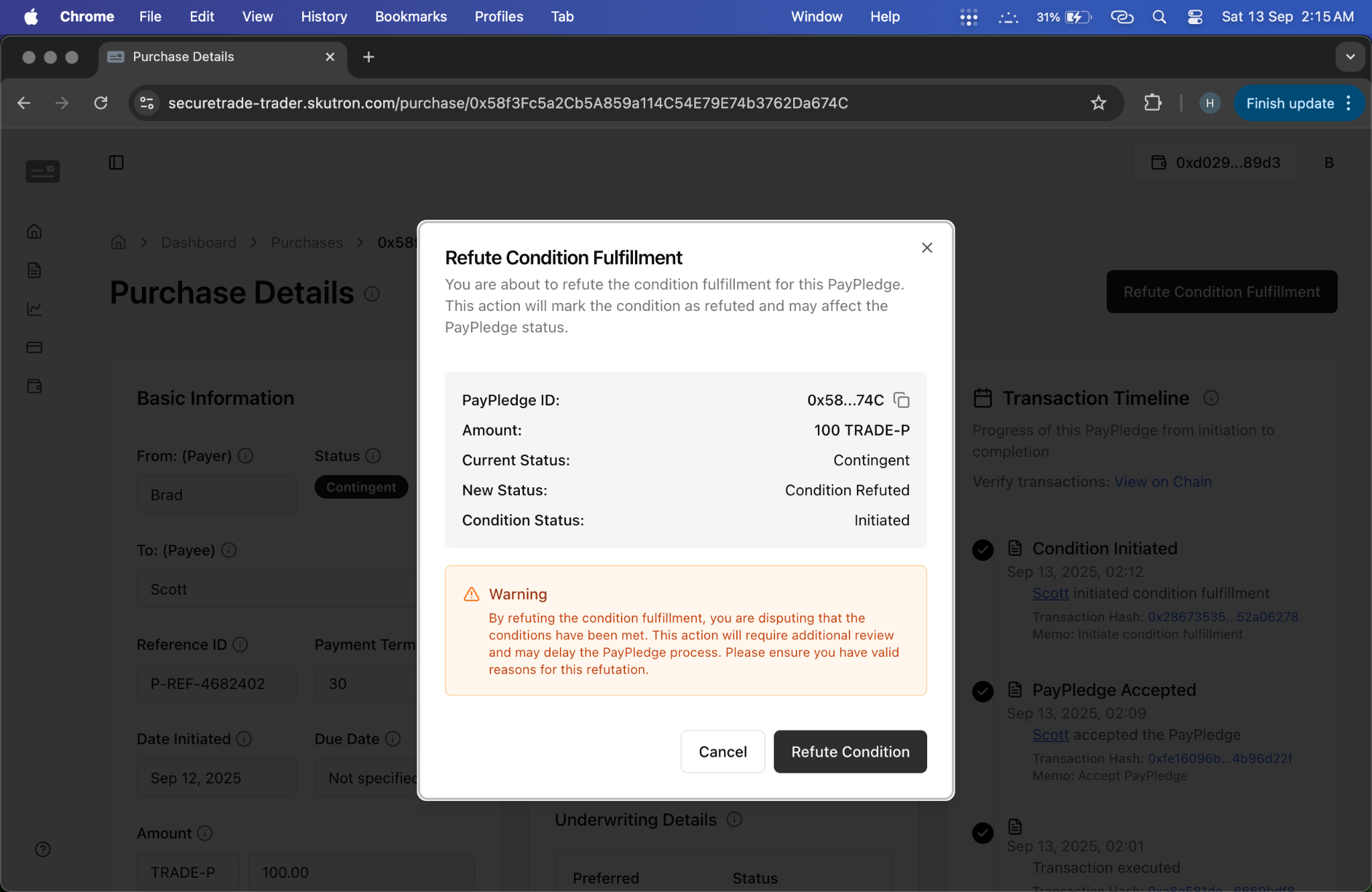 Refutation Details Modal