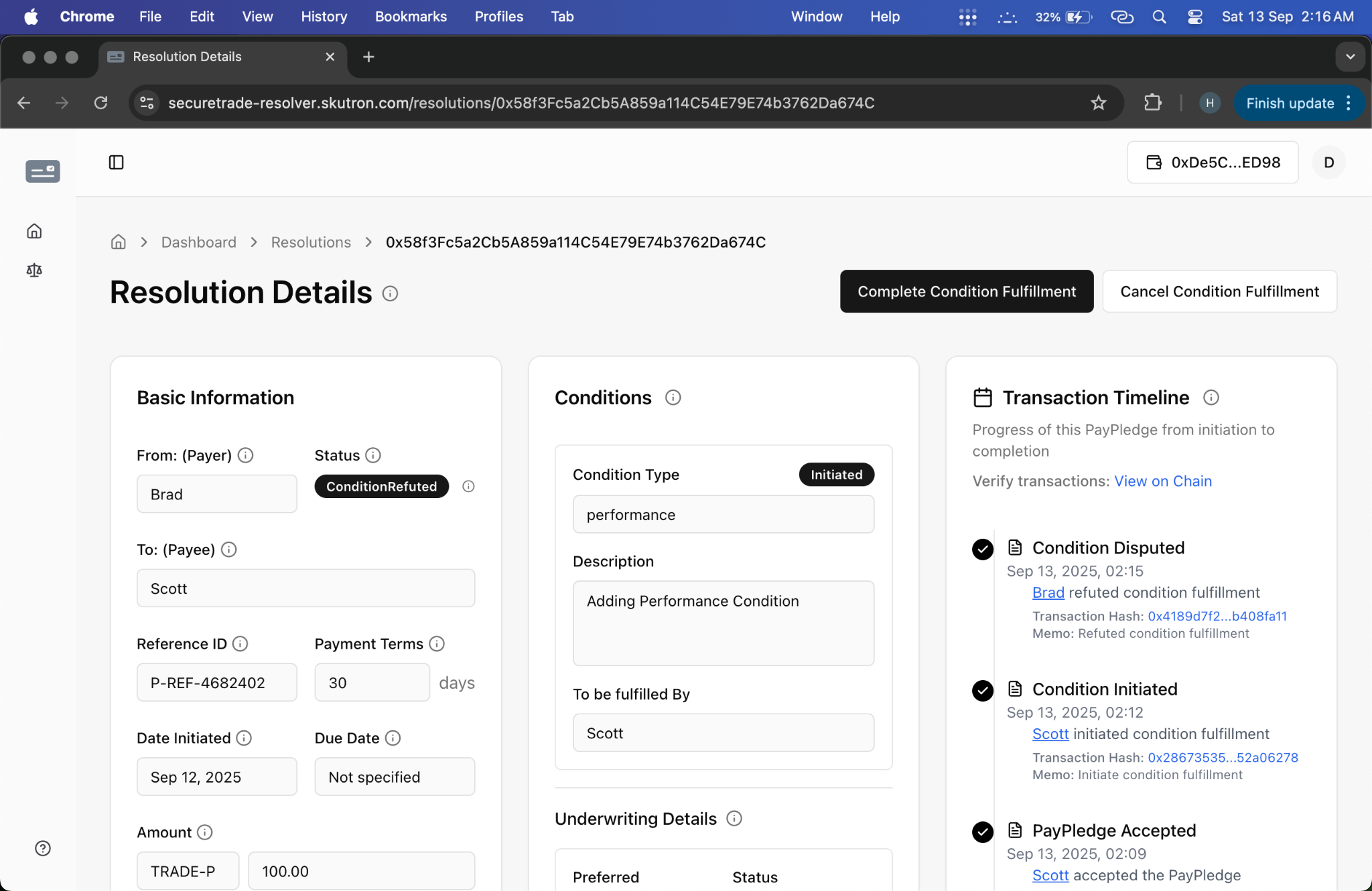 Resolver Condition Completion