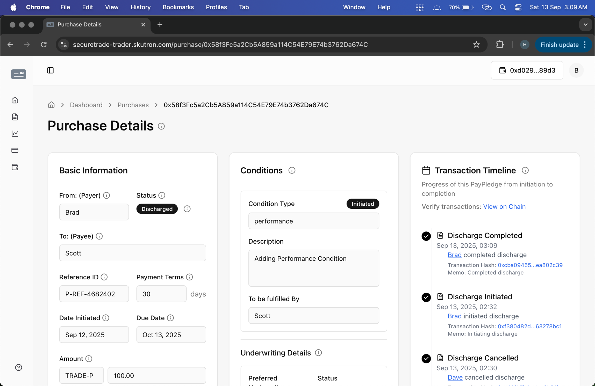 Discharge Completion Modal