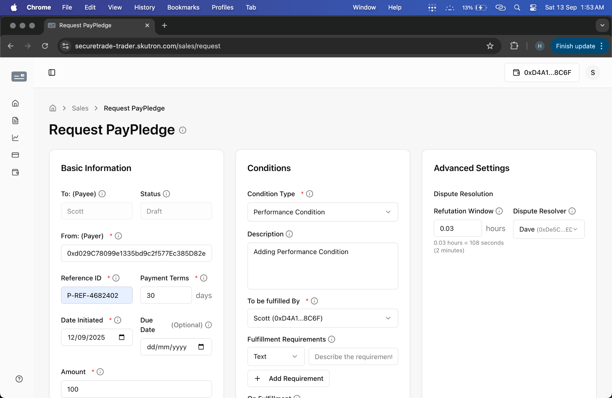 PayPledge Details Form