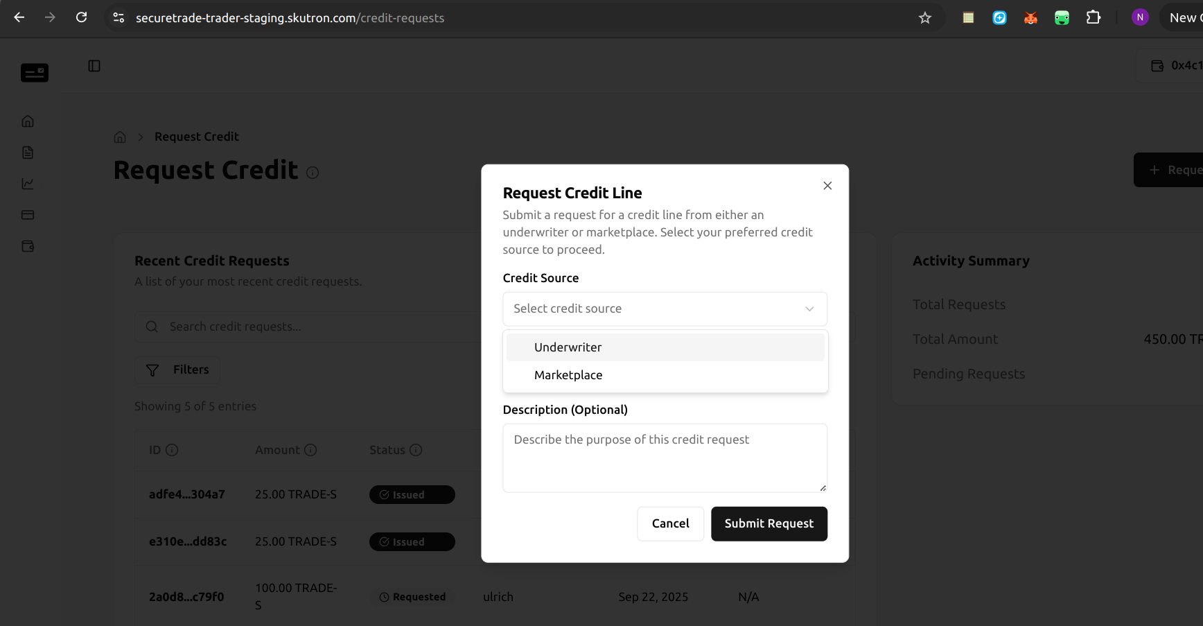 Credit Request